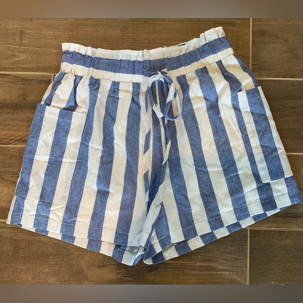 Chambray Striped Shorts